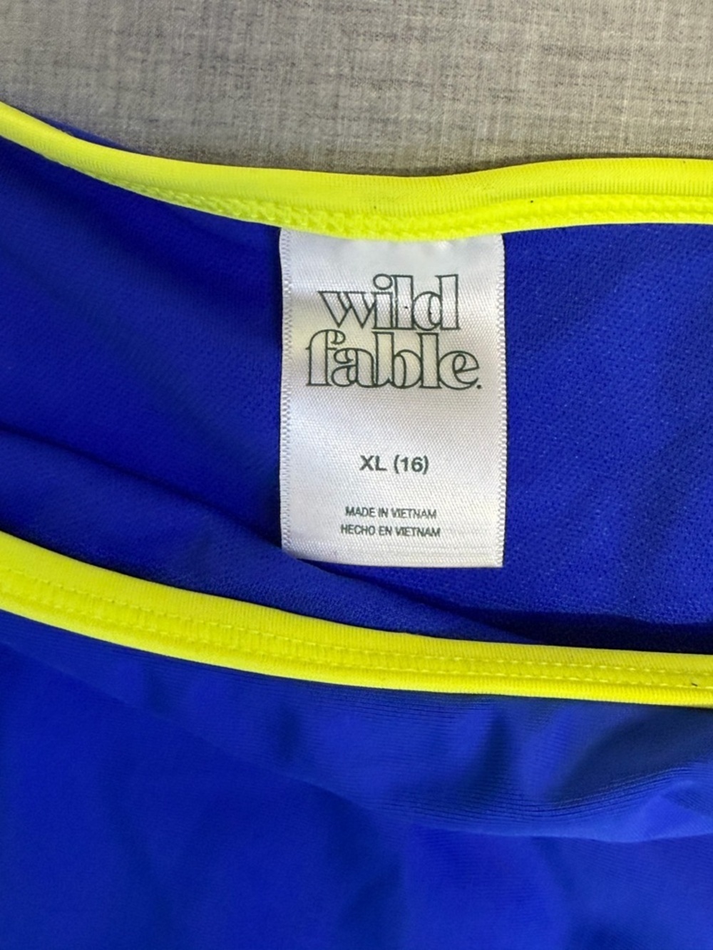 Blue Bikini Bottom with Yellow Accents - Picture 6 of 7